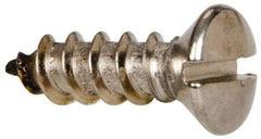 Value Collection - #12 Oval Head Slotted Sheet Metal Screw - Stainless Steel, 3/4" OAL, Grade 316 - Caliber Tooling