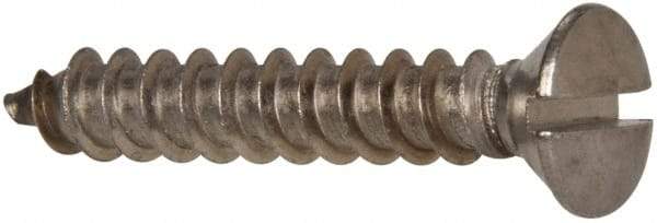 Value Collection - #14 Oval Head Slotted Sheet Metal Screw - Stainless Steel, 1-1/2" OAL, Grade 316 - Caliber Tooling