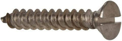 Value Collection - #14 Oval Head Slotted Sheet Metal Screw - Stainless Steel, 1-1/2" OAL, Grade 316 - Caliber Tooling