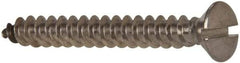 Value Collection - #14 Oval Head Slotted Sheet Metal Screw - Stainless Steel, 2" OAL, Grade 316 - Caliber Tooling