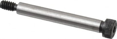 Made in USA - 1/4" Shoulder Diam x 1-3/4" Shoulder Length, #10-24 UNC, Hex Socket Shoulder Screw - 4037 Alloy Steel, Uncoated, 3/16" Head Height x 3/8" Head Diam - Caliber Tooling