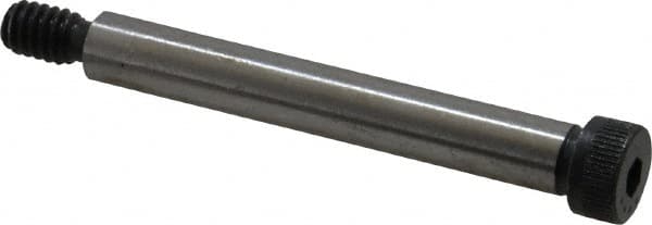 Made in USA - 5/16" Shoulder Diam x 2-1/4" Shoulder Length, 1/4-20 UNC, Hex Socket Shoulder Screw - 4037 Alloy Steel, Uncoated, 7/32" Head Height x 7/16" Head Diam - Caliber Tooling