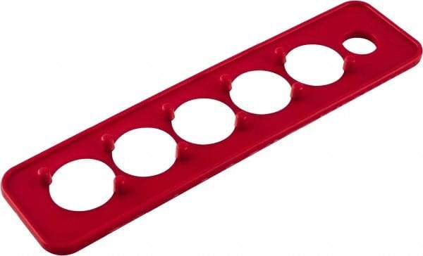 Triton - 10 Piece Capacity Magnetic Socket Holder Strip - 1/4" Drive, Red - Caliber Tooling