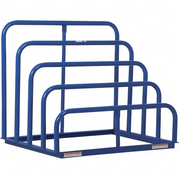 Vestil - 4 Bay, 1,500 Lb per Bay Capacity, Blue Variable Height Vertical Sheet Rack - 48" Wide x 42" High x 36" Deep - Caliber Tooling