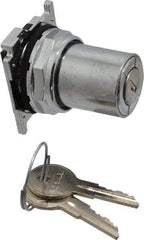 Eaton Cutler-Hammer - 30-1/2mm Mount Hole, 2 Position, Key Operated, Selector Switch Only - Silver, Maintained (MA) - Caliber Tooling