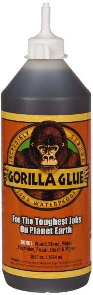 Gorilla Glue - 36 oz Bottle Brown All Purpose Glue - 20 min Working Time - Caliber Tooling