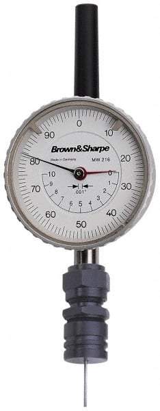 TESA Brown & Sharpe - Depth Gage Indicator Mounting Collet - 3/8 Inch Base Hole Diameter, 9/16-28 Rod Thread, Use with Dial Depth Gages - Caliber Tooling