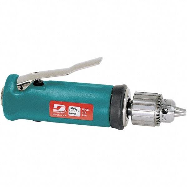 Dynabrade - 1/4" Keyed Chuck - Inline Handle, 20,000 RPM, 0.5 hp, 90 psi - Caliber Tooling