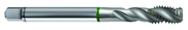 M12x1.75 6H 3-Flute Cobalt Green Ring Semi-Bottoming 40 degree Spiral Flute Tap-Bright - Caliber Tooling