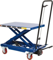 Value Collection - 400 Lb Capacity Hydraulic Scissor Elevating Cart - 8-3/4" to 29" Lift Height, 27-1/2" Platform Length x 17-5/8" Platform Width - Caliber Tooling