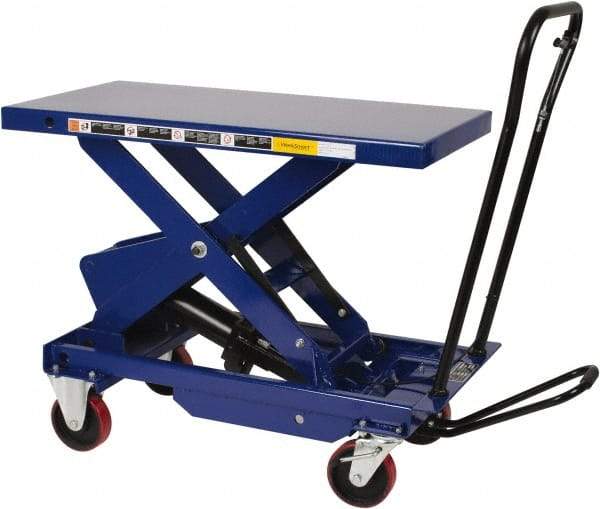 Value Collection - 1,750 Lb Capacity Hydraulic Scissor Elevating Cart - 16" to 39" Lift Height, 36" Platform Length x 20" Platform Width - Caliber Tooling