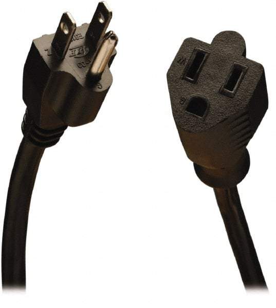 Tripp-Lite - 15', 18/3 Gauge/Conductors, Black Indoor Replacement Cord - 0 Receptacles, 10 Amps, 120 VAC, UL SJT, NEMA 5-15P - Caliber Tooling