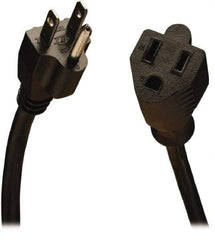 Tripp-Lite - 15', 18/3 Gauge/Conductors, Black Indoor Replacement Cord - 0 Receptacles, 10 Amps, 120 VAC, UL SJT, NEMA 5-15P - Caliber Tooling