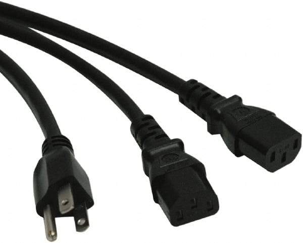 Tripp-Lite - 6' Long, NEMA 5-15P/IEC-320-C-13 Computer Cable - Black, Female, Male - Caliber Tooling