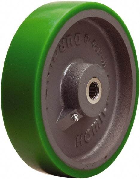 Hamilton - 8 Inch Diameter x 2 Inch Wide, Polyurethane on Cast Iron Caster Wheel - 1,500 Lb. Capacity, 2-1/4 Inch Hub Length, 3/4 Inch Axle Diameter, Straight Roller Bearing - Caliber Tooling