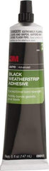 3M - 5 oz Tube Black Weatherstrip Adhesive - Series 08011, 24 hr Working Time, 24 hr Full Cure Time, Bonds to Rubber - Caliber Tooling