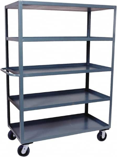 Jamco - 3,000 Lb Capacity, 24" Wide x 60" Long x 57-1/2" High Standard Utility Cart - 5 Shelf, Steel - Caliber Tooling