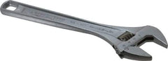 Channellock - 1-3/8" Jaw Capacity, 10" Standard Adjustable Wrench - Chrome Vanadium Steel, Chrome Finish - Caliber Tooling