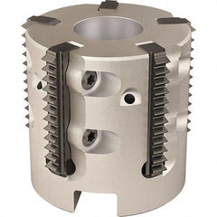 Vargus - 2.323" Cut Diam, 7.874" Max Depth of Cut, 1" Arbor Hole Diam, Internal/External Indexable Thread Mill - Insert Style 25S, 9 Inserts, Toolholder Style RTMC-D, 1.58" OAL - Caliber Tooling