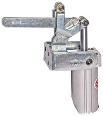 De-Sta-Co - 4,000 Lb Inner Hold Capacity, Vert Mount, Air Power Hold-Down Toggle Clamp - 1/4 NPT Port, 145 Max psi, 91° Bar Opening, 106.68mm Height Under Bar - Caliber Tooling