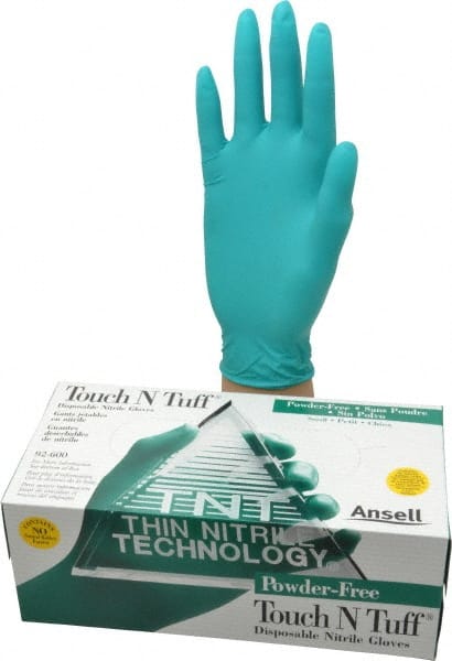 Ansell - Size S, 4 mil, Industrial Grade, Powder Free Nitrile Disposable Gloves - Exact Industrial Supply