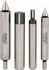 Fowler - 3/8 Inch Shank Diameter, 0.0002 Inch Accuracy, Double, Single End, Edge Finder Set - 0.5 Inch Head Diameter, Conical, Cylindrical Head Type, Includes 4 Attachments, Wooden Case, 4 Pieces - Caliber Tooling