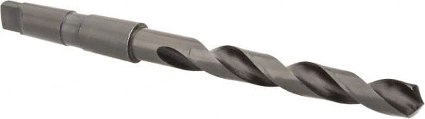 Taper Shank Drill Bit: 0.75″ Dia, 3MT, 118 °, High Speed Steel Oxide Finish, 10.5″ OAL