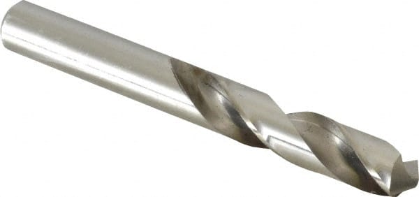 Screw Machine Length Drill Bit: 0.404″ Dia, 118 °, High Speed Steel Bright/Uncoated, Right Hand Cut