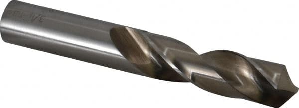 Screw Machine Length Drill Bit: 0.75″ Dia, 118 °, High Speed Steel Bright/Uncoated, Right Hand Cut