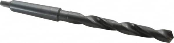 Taper Shank Drill Bit: 0.5938″ Dia, 2MT, 118 °, High Speed Steel Oxide Finish, 8.75″ OAL