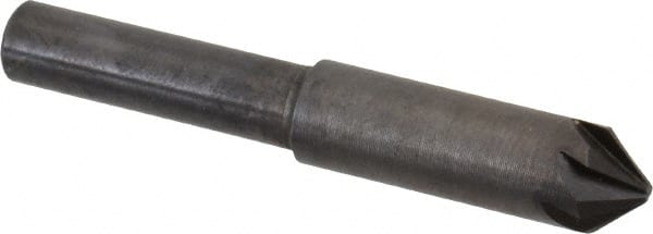 Hertel - 5/16" Head Diam, 1/4" Shank Diam, 6 Flute 82° High Speed Steel Countersink - Caliber Tooling