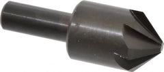 Hertel - 1" Head Diam, 1/2" Shank Diam, 6 Flute 90° High Speed Steel Countersink - 2-3/4" OAL, Straight Shank - Caliber Tooling