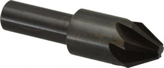 Hertel - 3/4" Head Diam, 1/2" Shank Diam, 6 Flute 60° High Speed Steel Countersink - Caliber Tooling