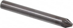 Hertel - 1/4" Head Diam, 1/4" Shank Diam, 6 Flute 60° High Speed Steel Countersink - Caliber Tooling