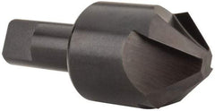 Hertel - 1-1/2" Head Diam, 3/4" Shank Diam, 4 Flute 90° High Speed Steel Countersink - 3-1/2" OAL, Straight Shank - Caliber Tooling