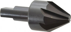 Hertel - 1-1/2" Head Diam, 3/4" Shank Diam, 6 Flute 60° High Speed Steel Countersink - Caliber Tooling