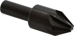 Hertel - 7/8" Head Diam, 1/2" Shank Diam, 6 Flute 60° High Speed Steel Countersink - Caliber Tooling