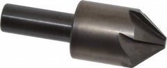 Hertel - 1" Head Diam, 1/2" Shank Diam, 6 Flute 82° High Speed Steel Countersink - Caliber Tooling