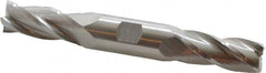 Hertel - 20mm, 1-7/8" LOC, 7/8" Shank Diam, 6-1/8" OAL, 4 Flute, High Speed Steel Square End Mill - Double End, Uncoated - Caliber Tooling