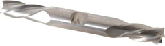 Hertel - 7/16", 1" LOC, 1/2" Shank Diam, 4-1/4" OAL, 4 Flute, Cobalt Square End Mill - Double End, Uncoated, Left Hand Cut, Left Hand Flute - Caliber Tooling