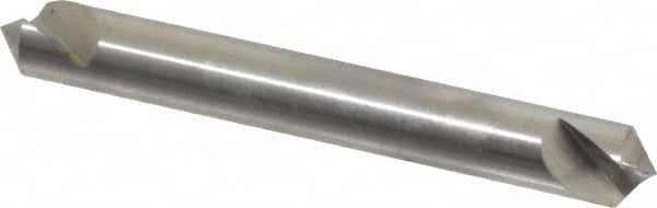 Hertel - 1/4" Head Diam, 1/4" Shank Diam, 1 Flute 100° High Speed Steel Countersink - Caliber Tooling