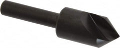 Hertel - 1/2" Head Diam, 1/4" Shank Diam, 1 Flute 82° High Speed Steel Countersink - Caliber Tooling