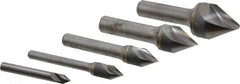 Hertel - 5 Piece, 1/4 to 1" Head Diam, 60° Included Angle, Countersink Set - Caliber Tooling