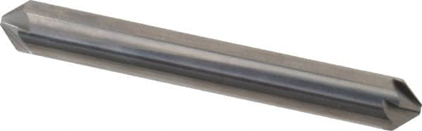 Hertel - 5/16" Head Diam, 5/16" Shank Diam, 6 Flute 90° Solid Carbide Countersink - 2-1/2" OAL, Straight Shank - Caliber Tooling