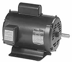 Baldor - 7-1/2 Max hp, 3,450 Max RPM, Electric AC DC Motor - 208, 230 V Input, Single Phase, 213T Frame - Caliber Tooling