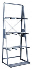 Made in USA - 3,000 Lb Capacity, Gray Vertical Bar Storage Rack - 36" Wide x 84" High x 24" Deep - Caliber Tooling