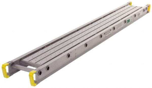 Werner - 12' Long x 28" Wide Aluminum Stage - 500 Lb Load Limit, 4" Deep, 1-3/8" Flange Side Rail - Caliber Tooling