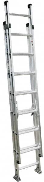 Werner - 24' High, Type I Rating, Aluminum Extension Ladder - 250 Lb Capacity, 21' Working Length - Caliber Tooling