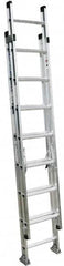 Werner - 16' High, Type I Rating, Aluminum Extension Ladder - 250 Lb Capacity, 13' Working Length - Caliber Tooling