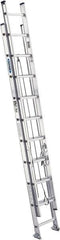 Werner - 20' High, Type IA Rating, Aluminum Extension Ladder - 300 Lb Capacity, 17' Working Length - Caliber Tooling